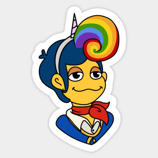 wally darling unicorn Sticker